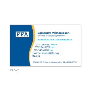 FFA Business Card Lettermark Front